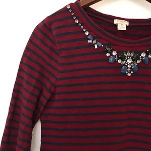 J. Crew Embellished Neckline M